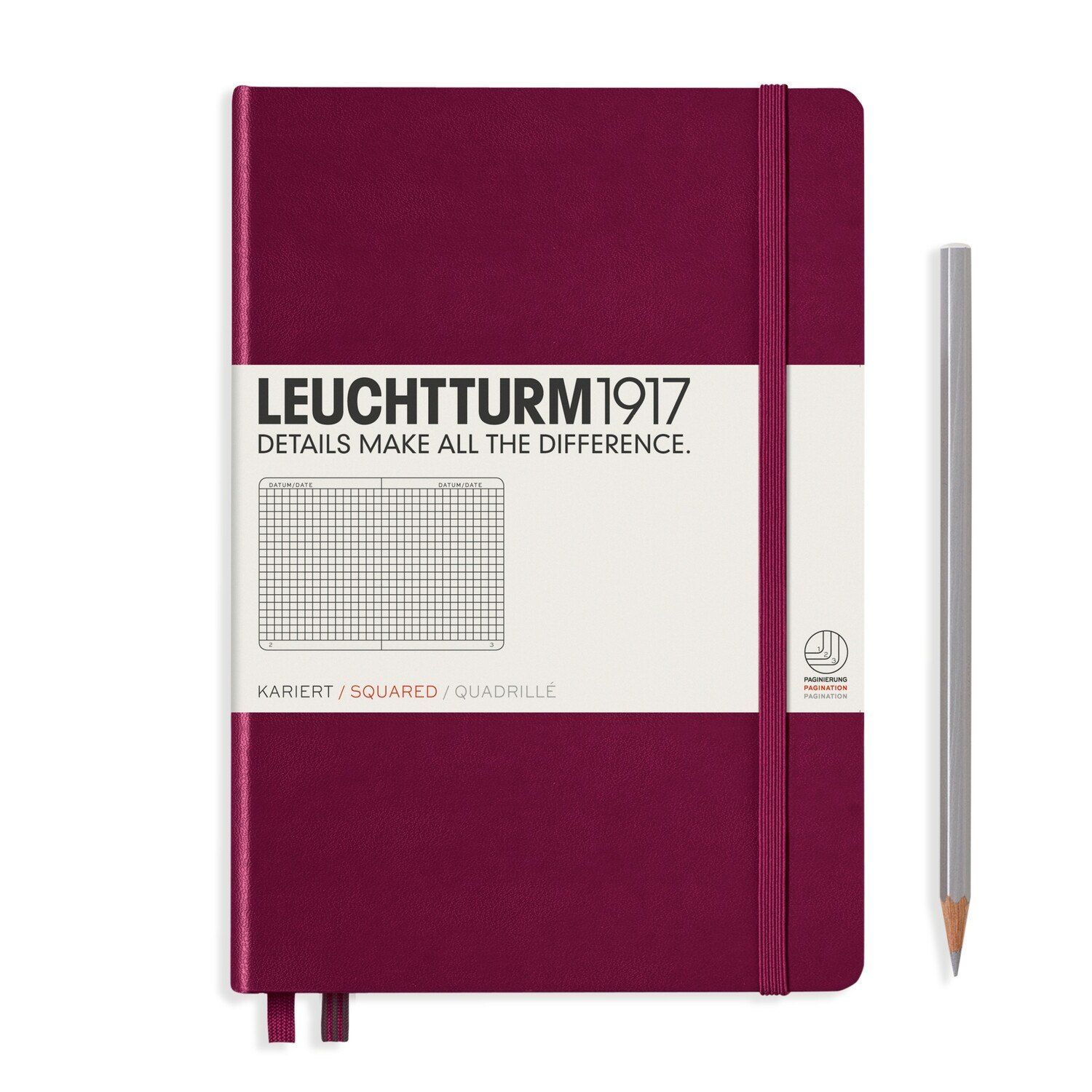 Port Red, Medium (A5), 251 pages, squared 
