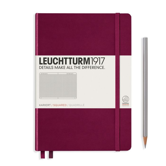 Port Red, Medium (A5), 251 pages, squared 