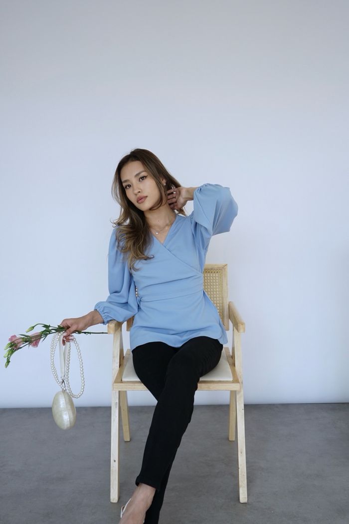 Wrap Top Blue