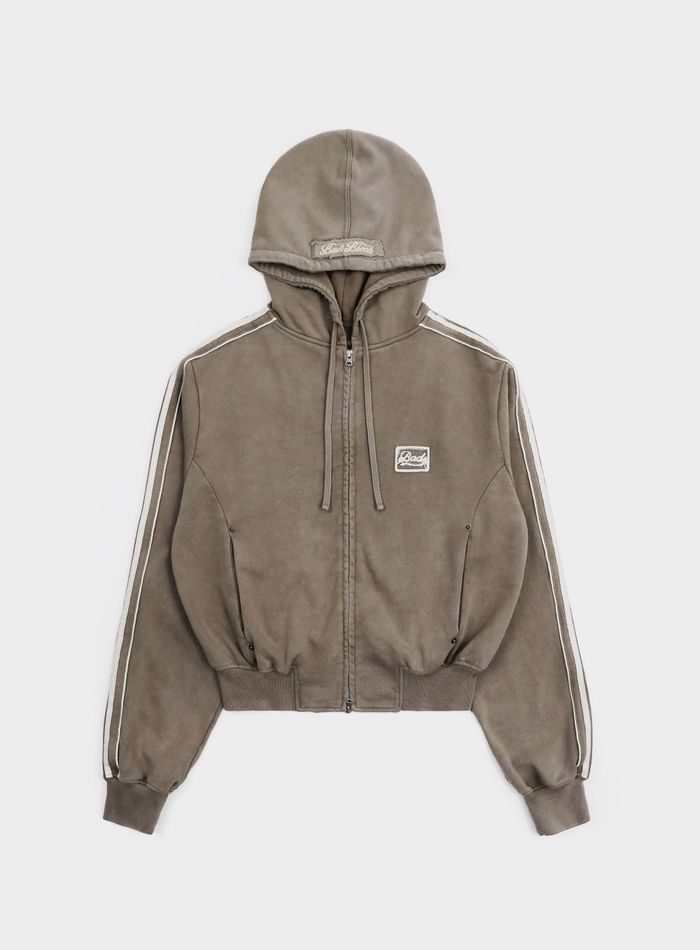  Billy Washed Hooded Zip-Up - Sand
