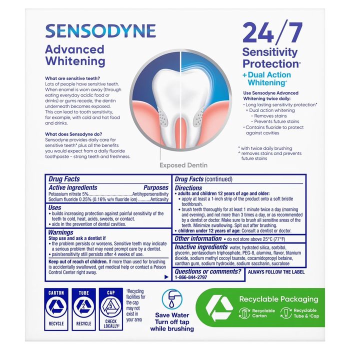 Sensodyne Extra Whitening toothpaste 4 ширхэгтэй багц