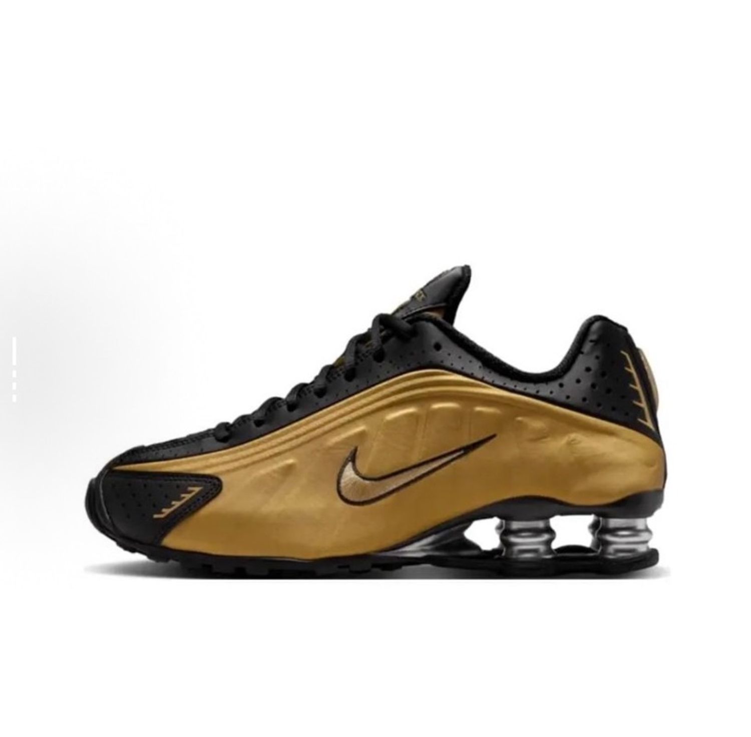 Nike Shox  R4 "Black Metallic Gold"