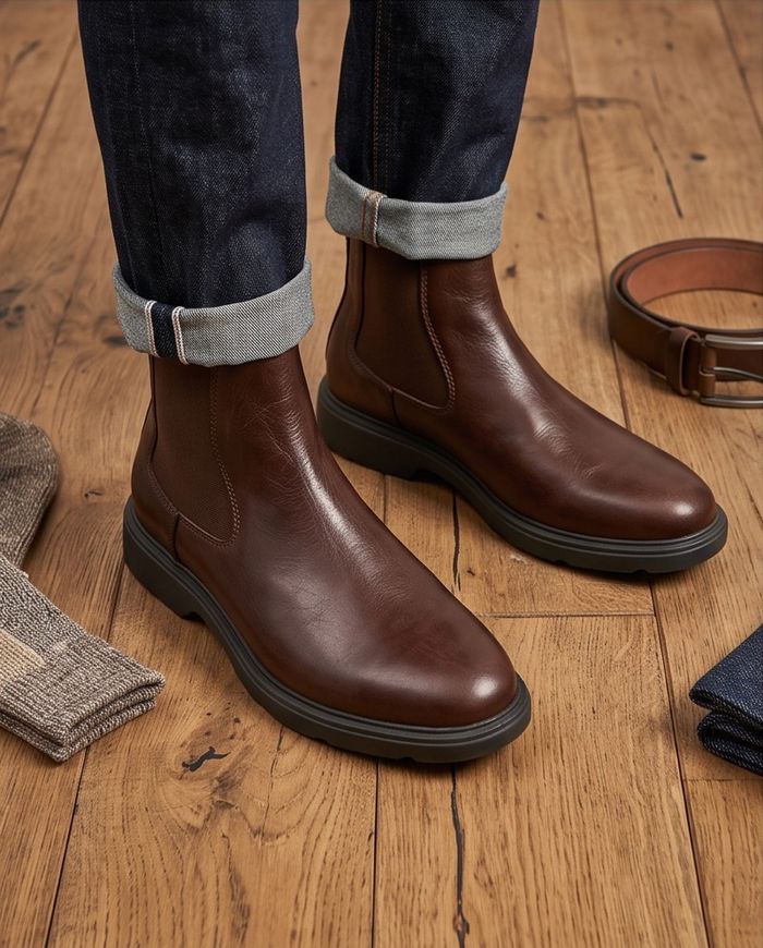 Stone Fly brown leather upper