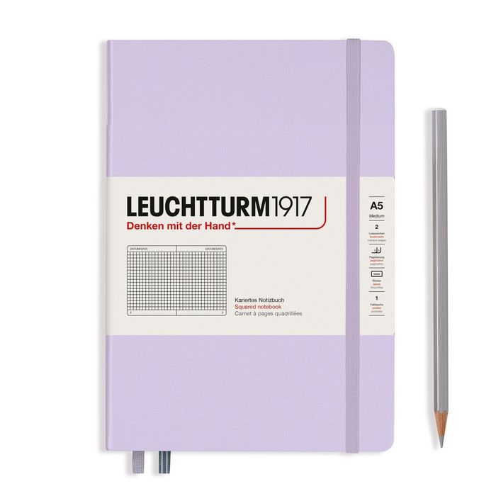 Lilac, Medium (A5), 251 pages, squared