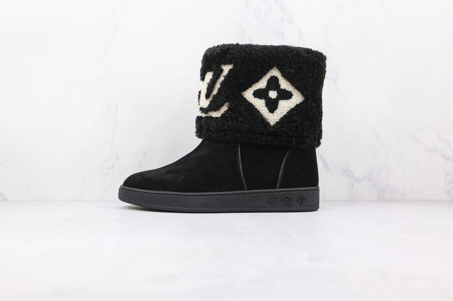LOUIS VUITTON LV Snowdrop Snow Boots Women's Black 