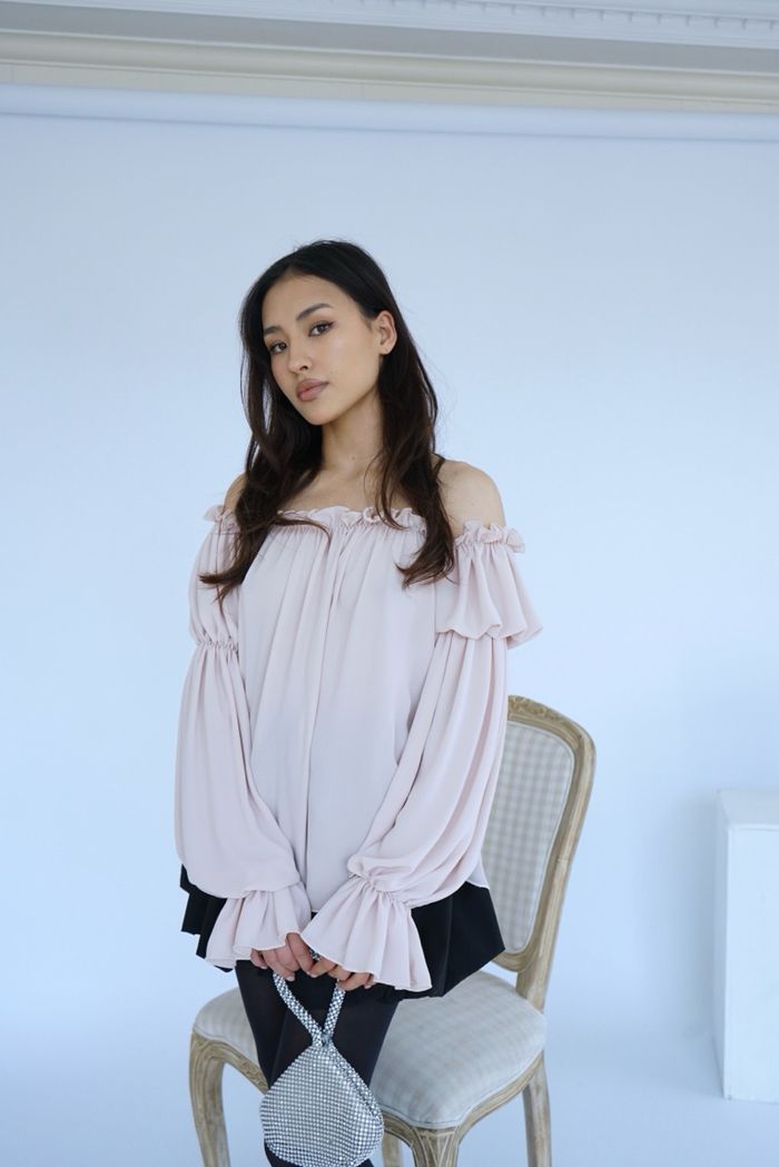 Nude Off Shoulder Top