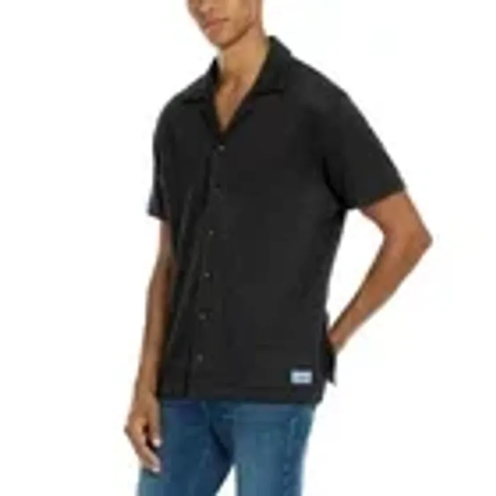 Scotch & Soda Amsterdam Men's Short Sleeve Shirt, Black, XL
