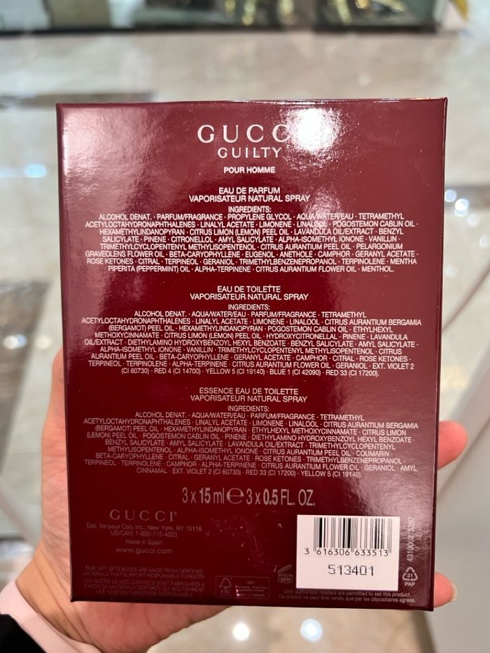 Gucci guilty pour home mini set