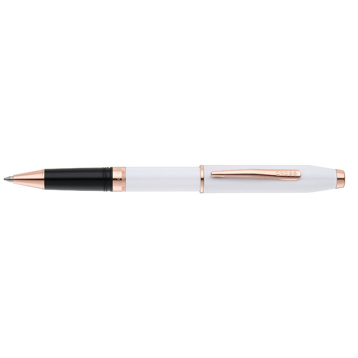 Foundry Pearl White Lacquer with Rose Gold Appointments Rollerball