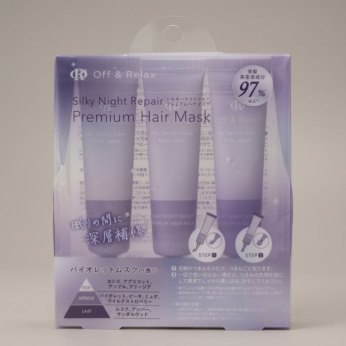 Off & Relax торгомсог шөнийн үсний маск 10 г × 3 (OR Silky Night Repair)