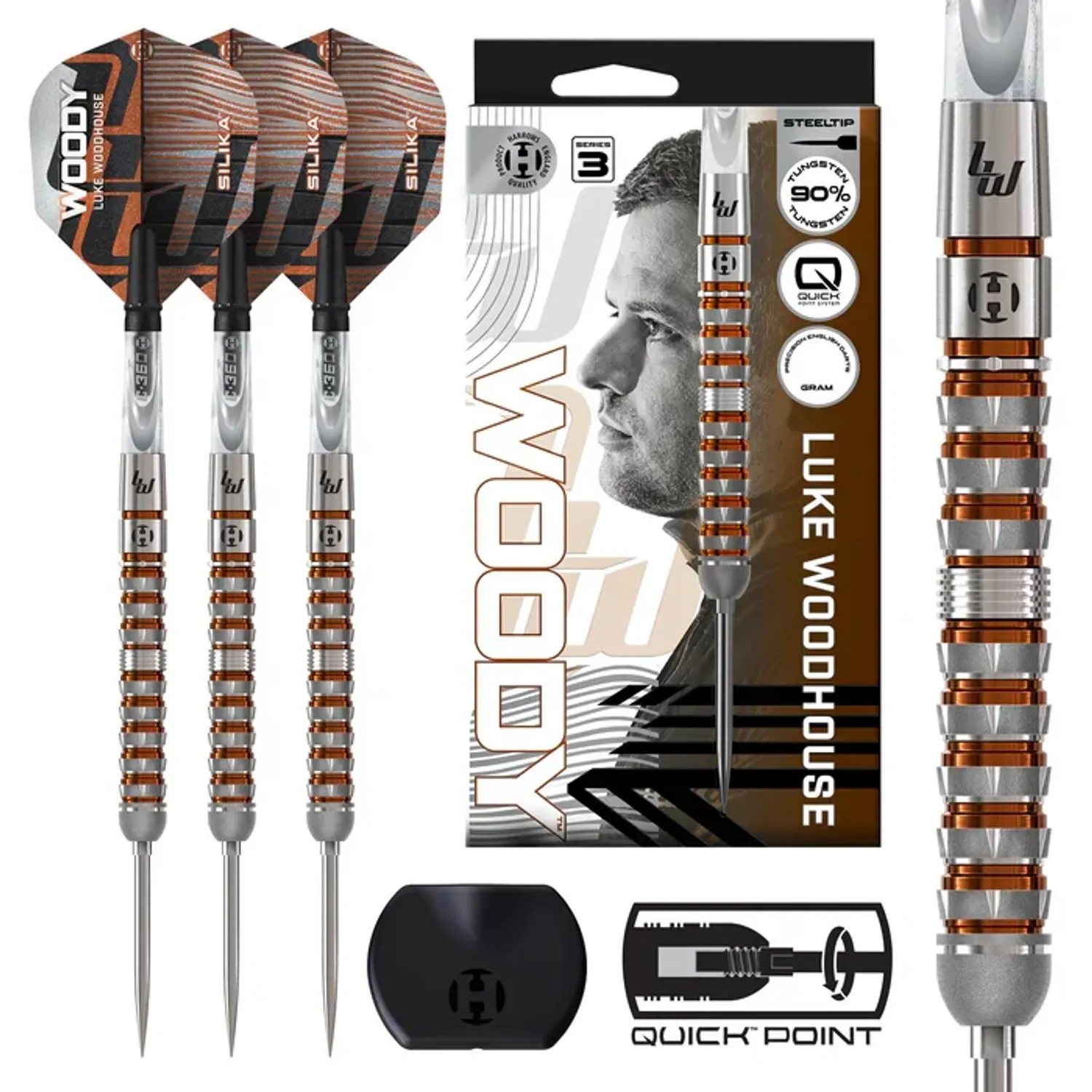 HARROWS Luke Woodhouse 90% Series 3 Quick Point Darts