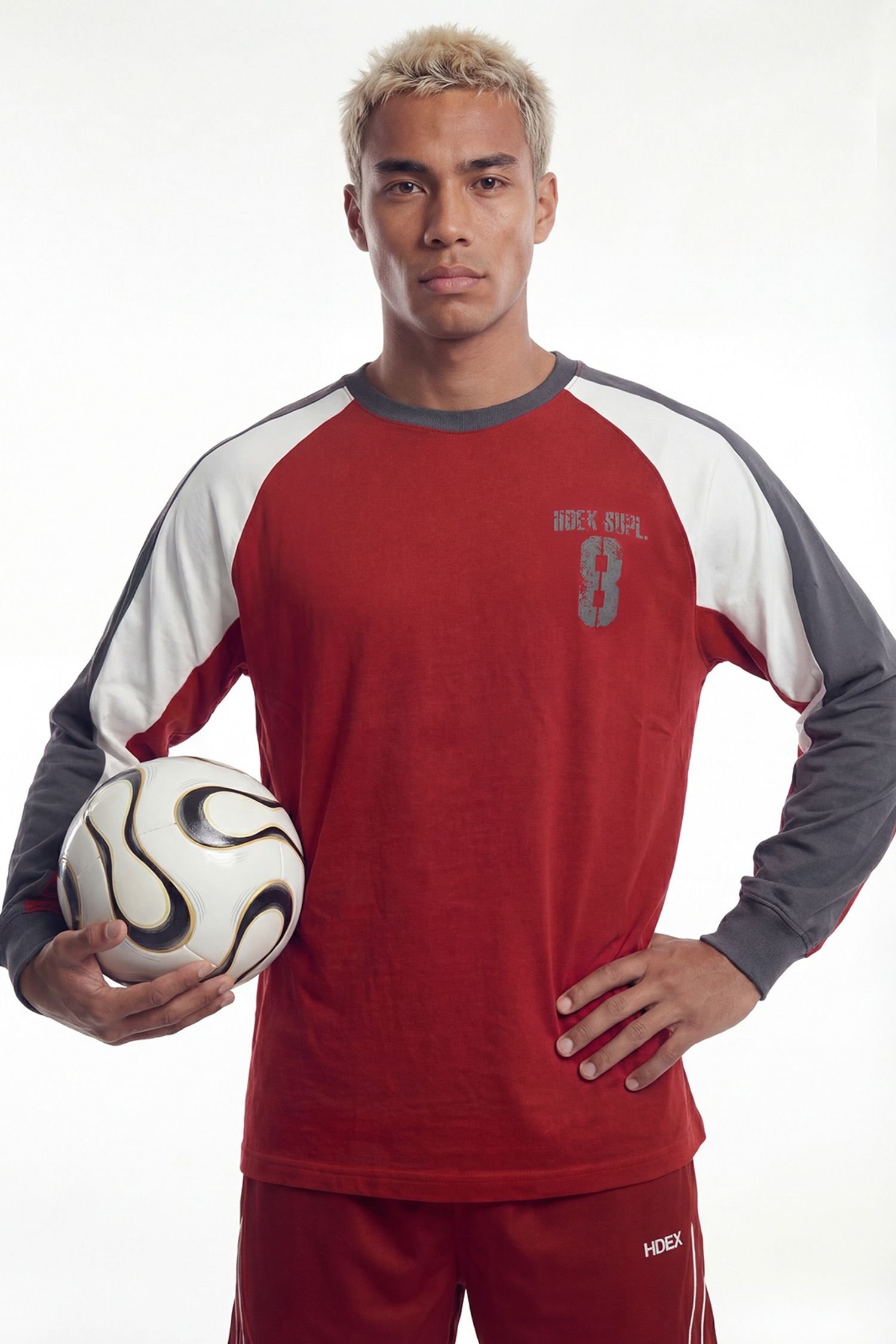 Number 8 Raglan Block Long Sleeve