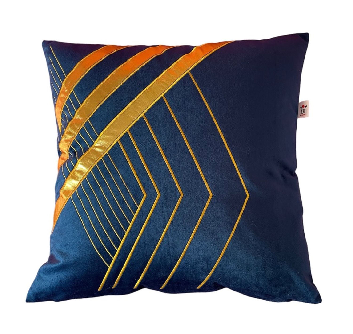 Хар хөх дээр алтлаг хатгамалтай