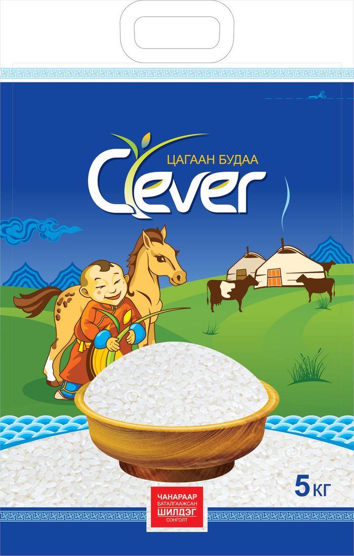Цагаан будаа Clever 