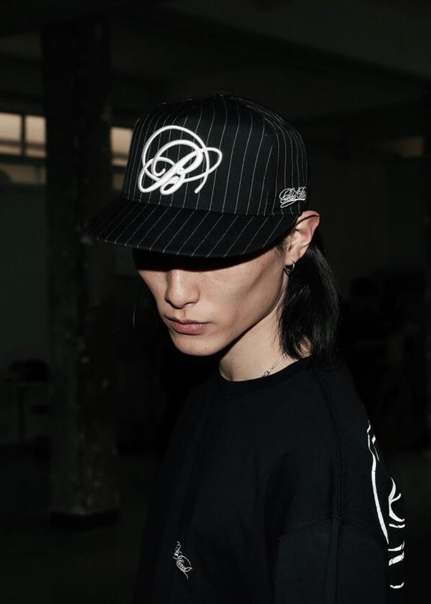 Dark Classic Street Ball Cap - Black/Stripe