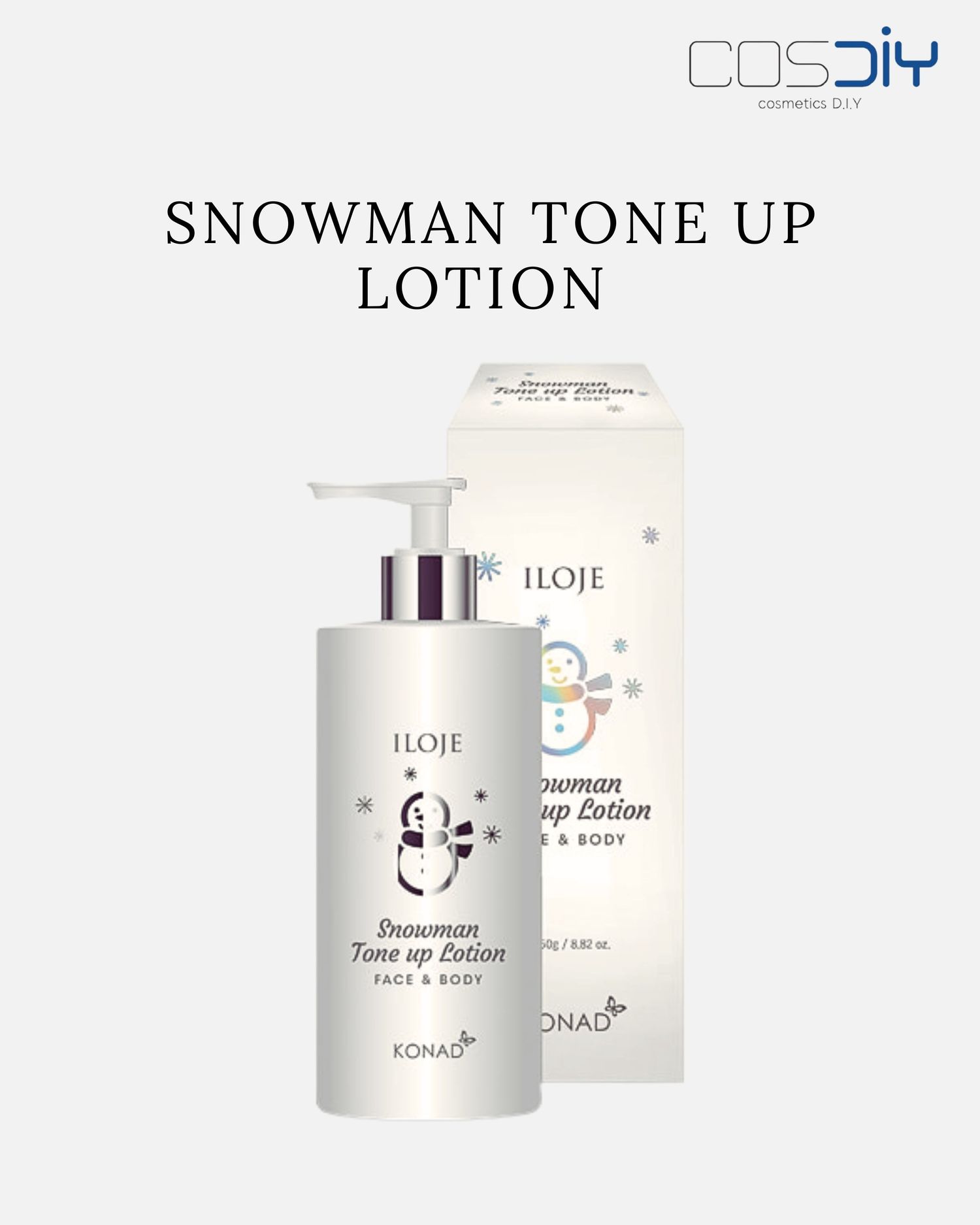 ILOJE Snowman Tone-Up Lotion Нүүр биеийн арьсны өнгө сэргээгч (Tone up) 250мл