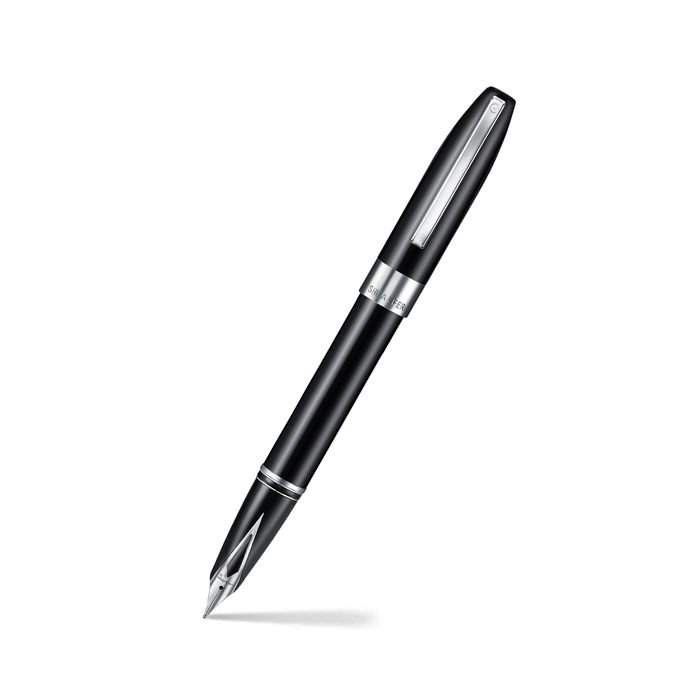 PEN SHEAFFER LEGACY 9064 BLACK AND CHROME TRIMS FP MEDIUM