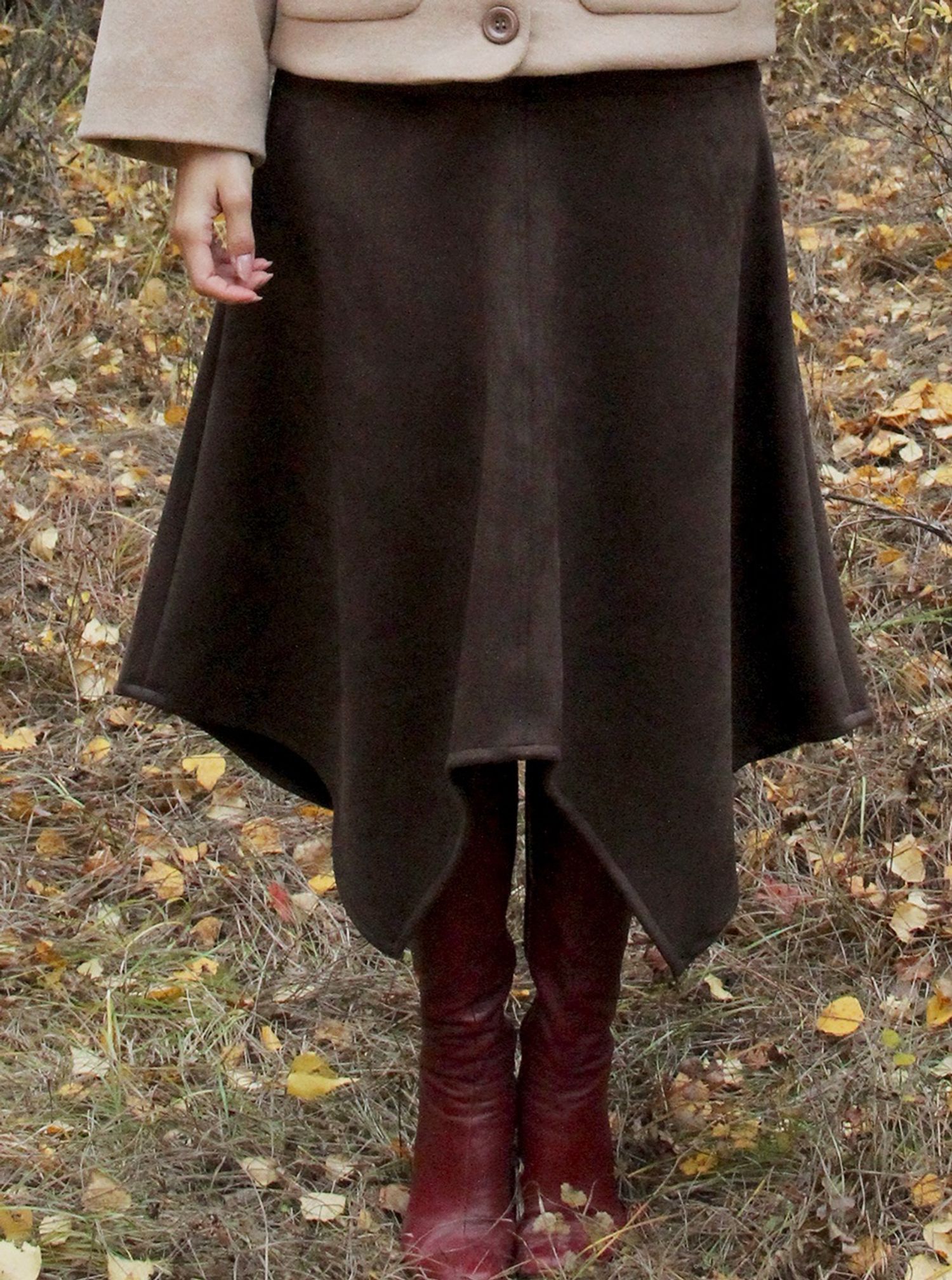 Draped Midi Skirt