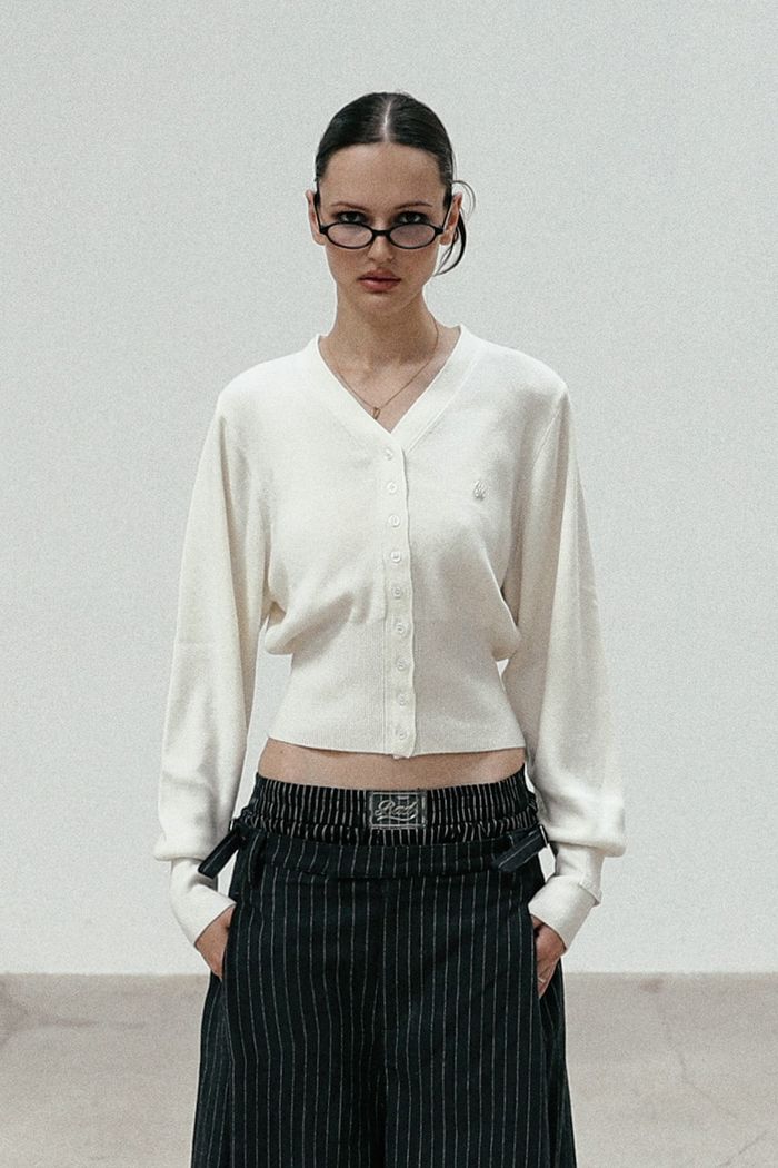  The Pure V-neck Cardigan - White