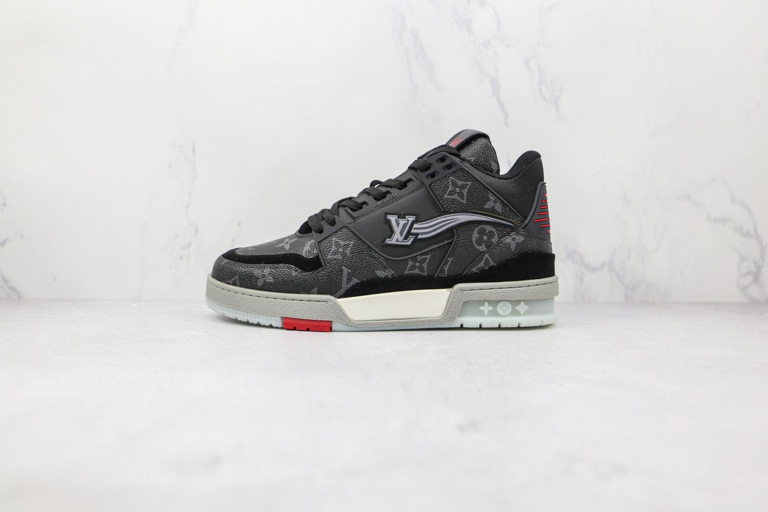 LV Trainer Mid Eclipse Black Red 