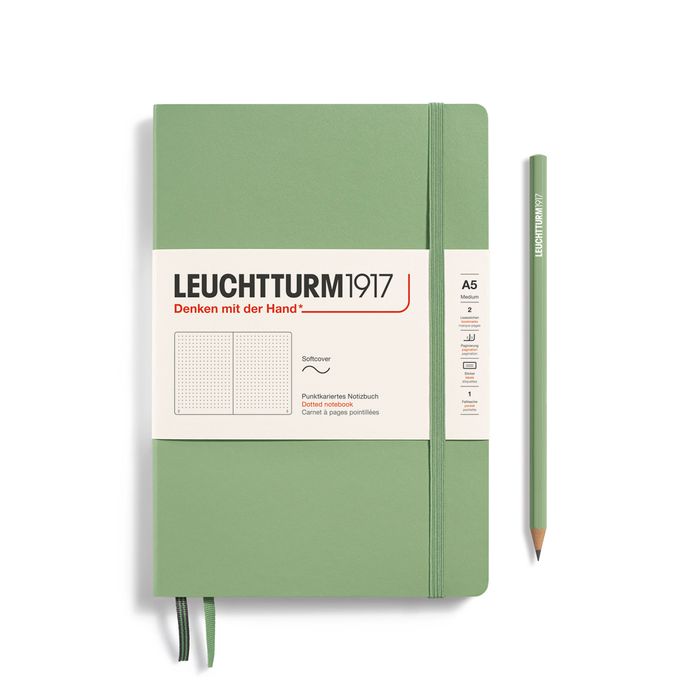 Sage, Softcover, Medium (A5), 123 p., dotted
