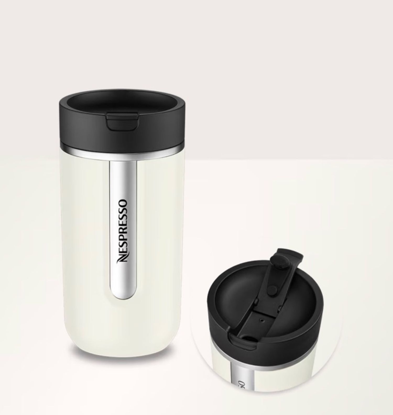 Travel mug-Vanilla white