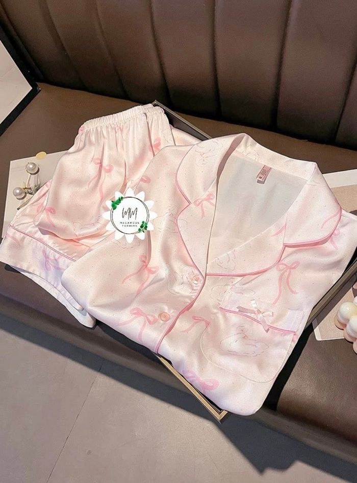 New trend pink silk pajama
