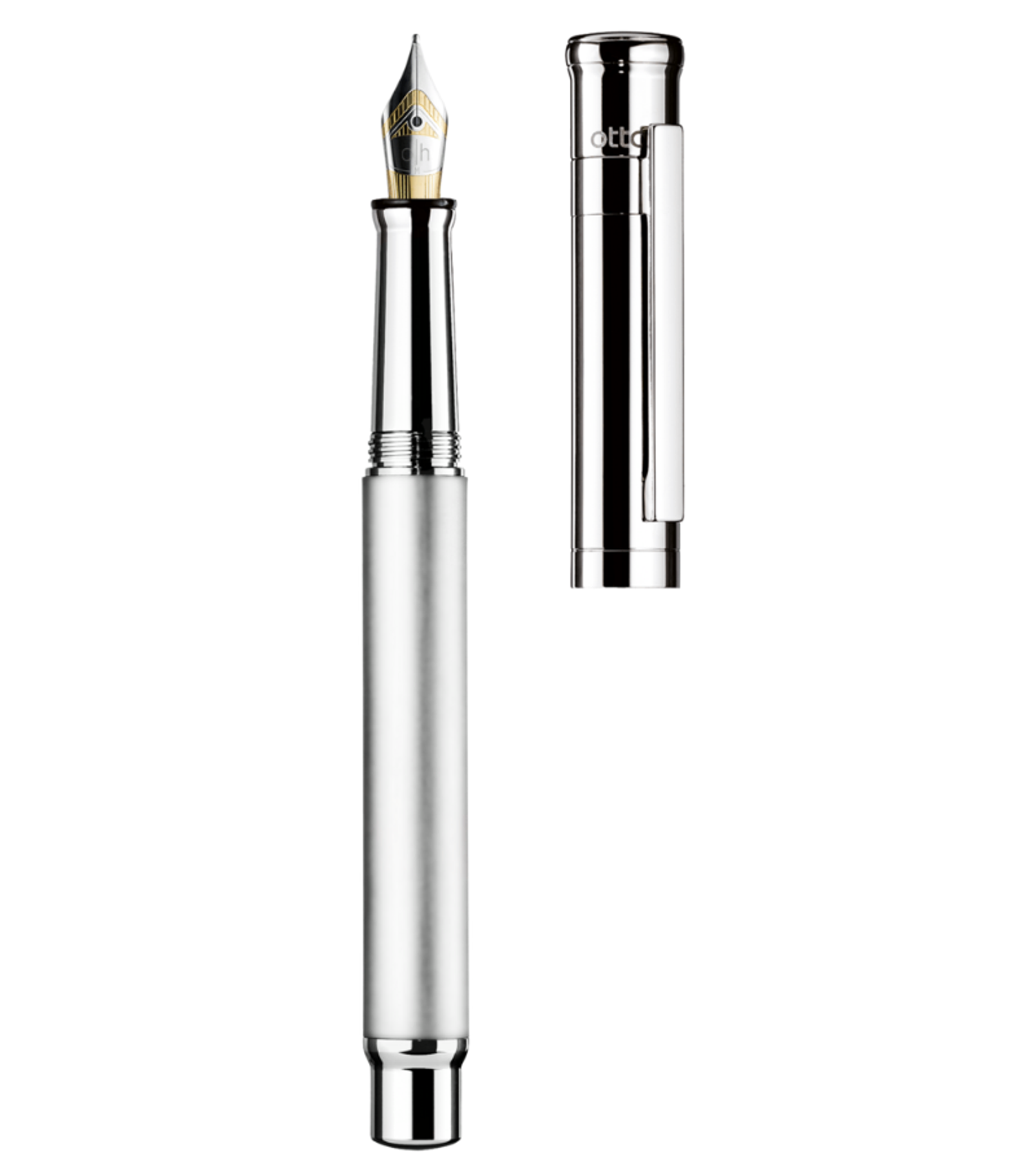 Otto-Hutt Design 04 Fountain Pen - "Platin gray, Barrel platin plated matte, parts platinated shiny"