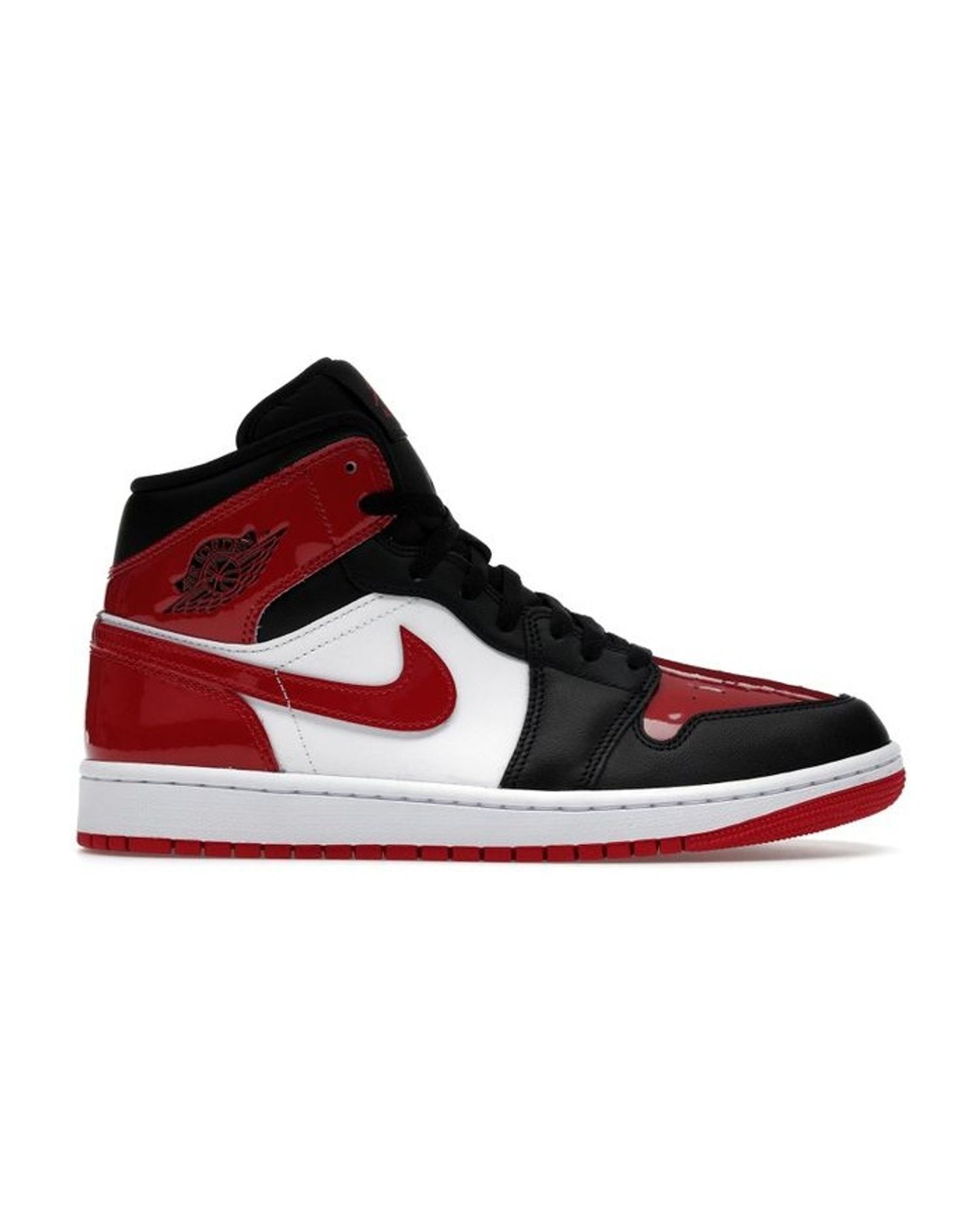 Jordan 1 Mid SE Patent Bred Toe