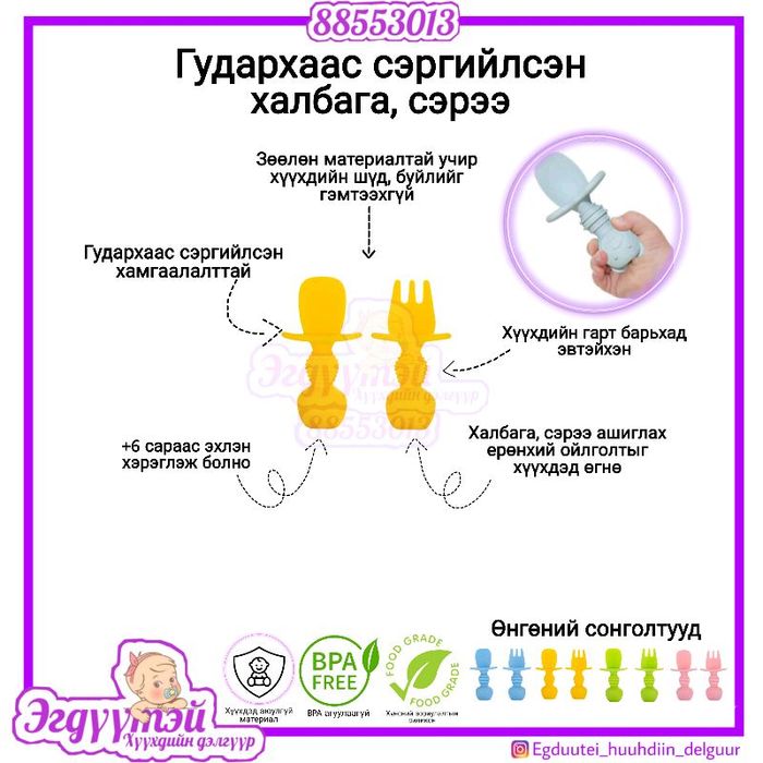 Гудархаас сэргийлсэн халбага, сэрээ 