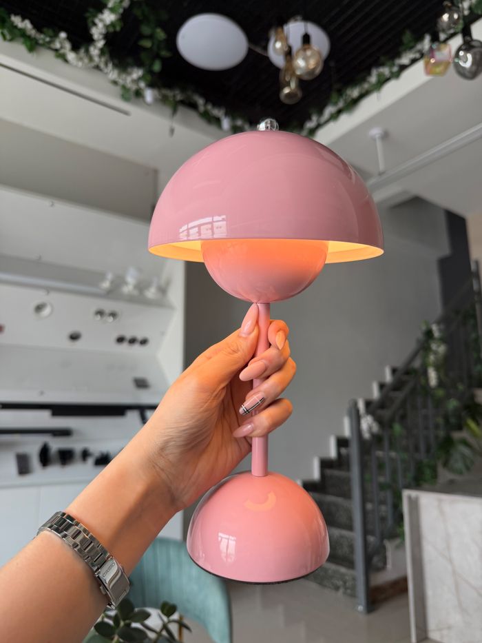 Pink mushroom lamp