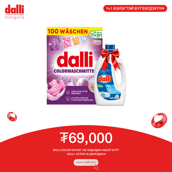 Dalli Color Нунтаг 100 + Dalli Active 20