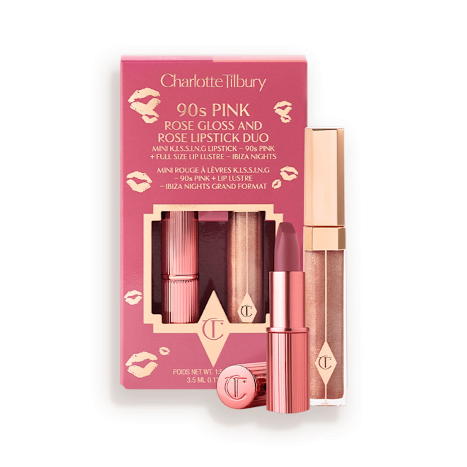 Charlotte Tilbury 90s Pink Gloss & Lipstick Duo 