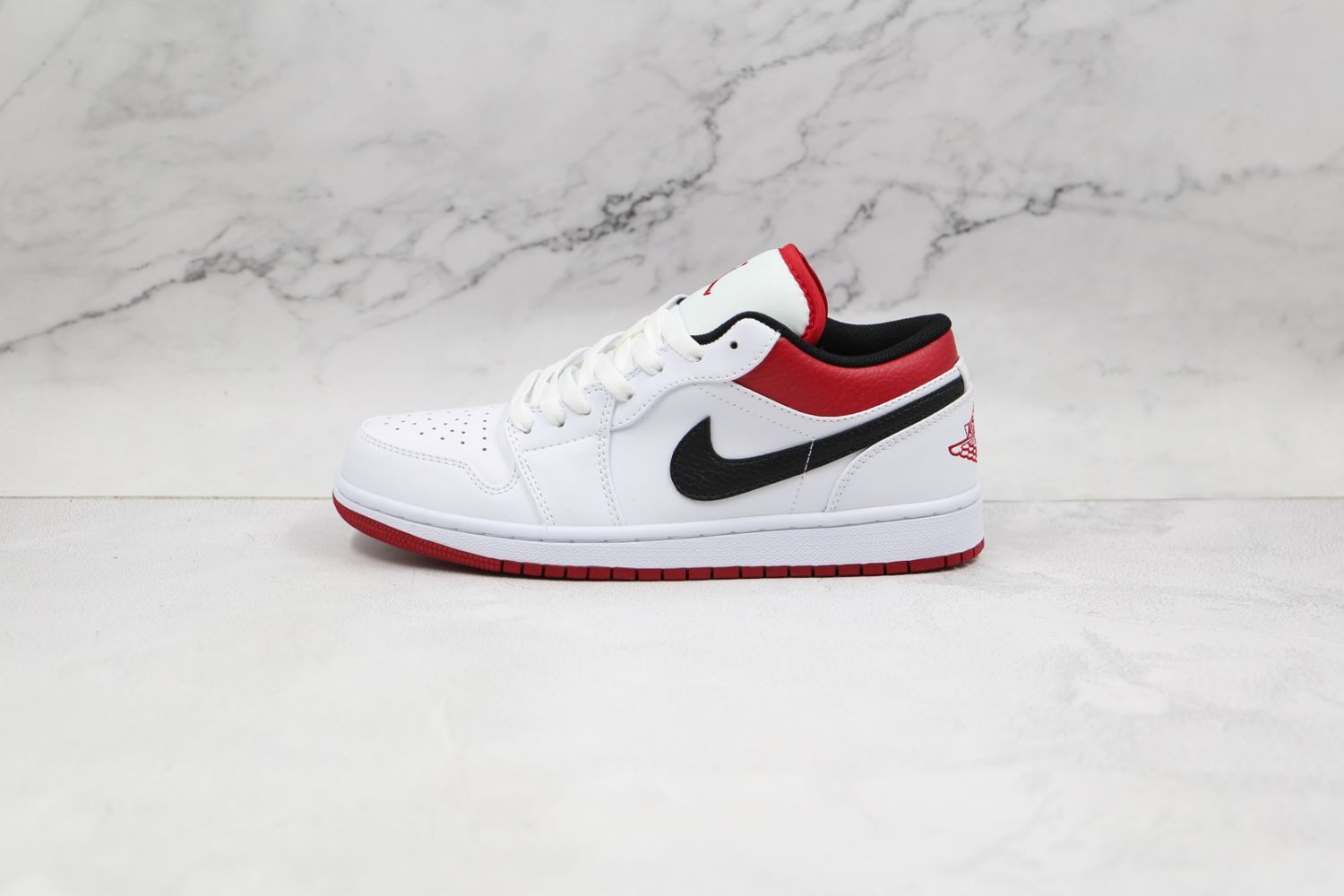 Jordan 1 Low White University Red Black