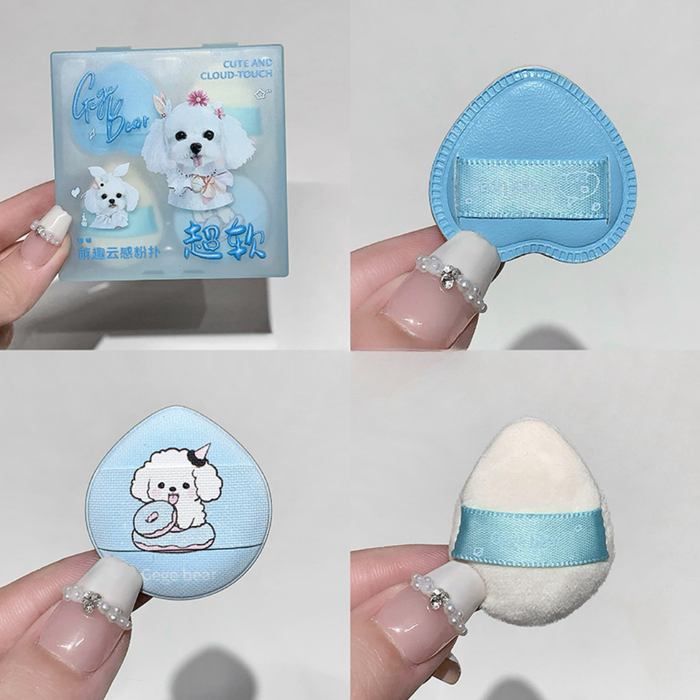 🧴 Cute Bear Mini Makeup Puff – Нүүр будалтын спонж