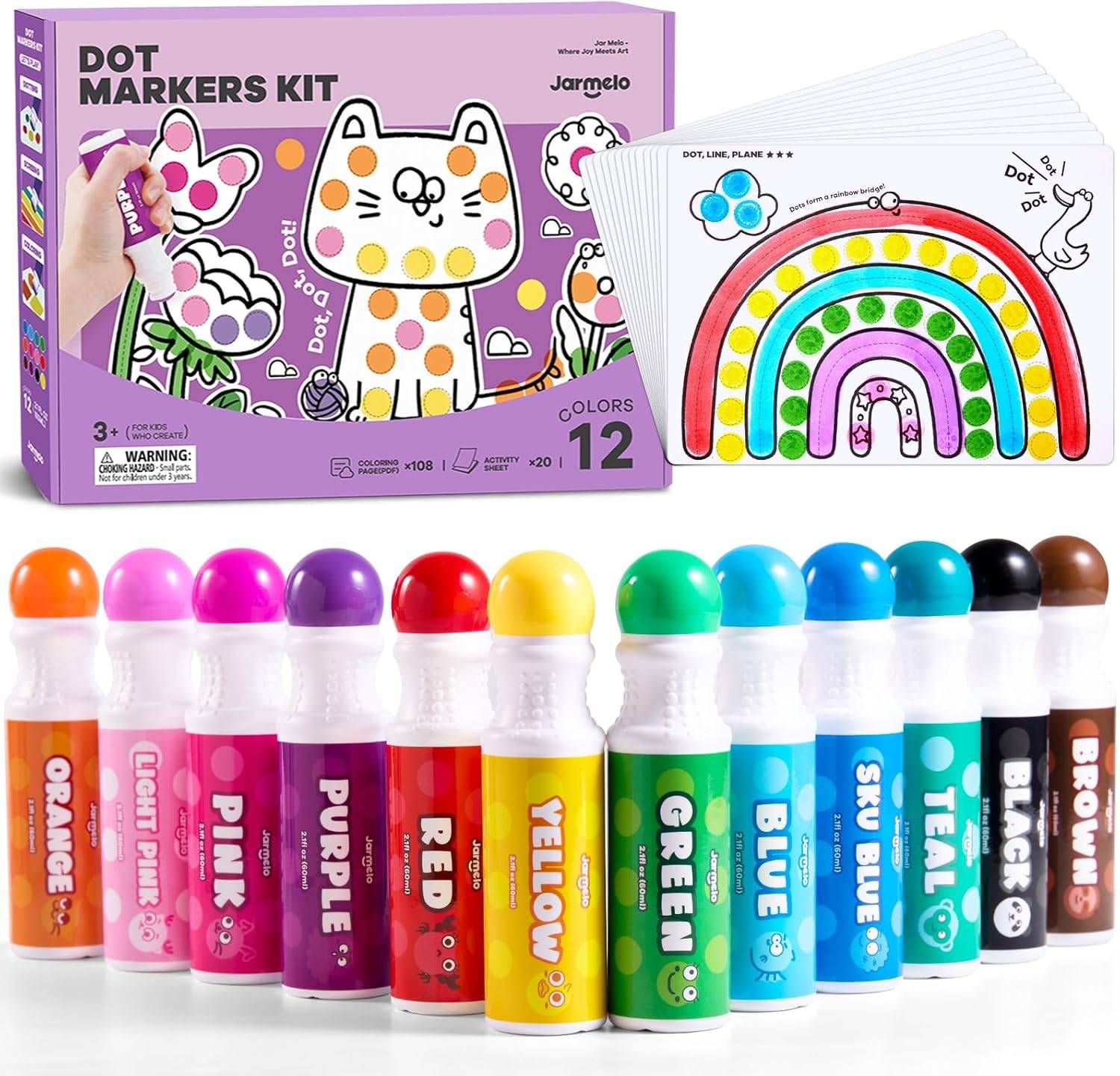 Dot Markers Kit 12- Цэгэн фломастерын багц 12ш 
