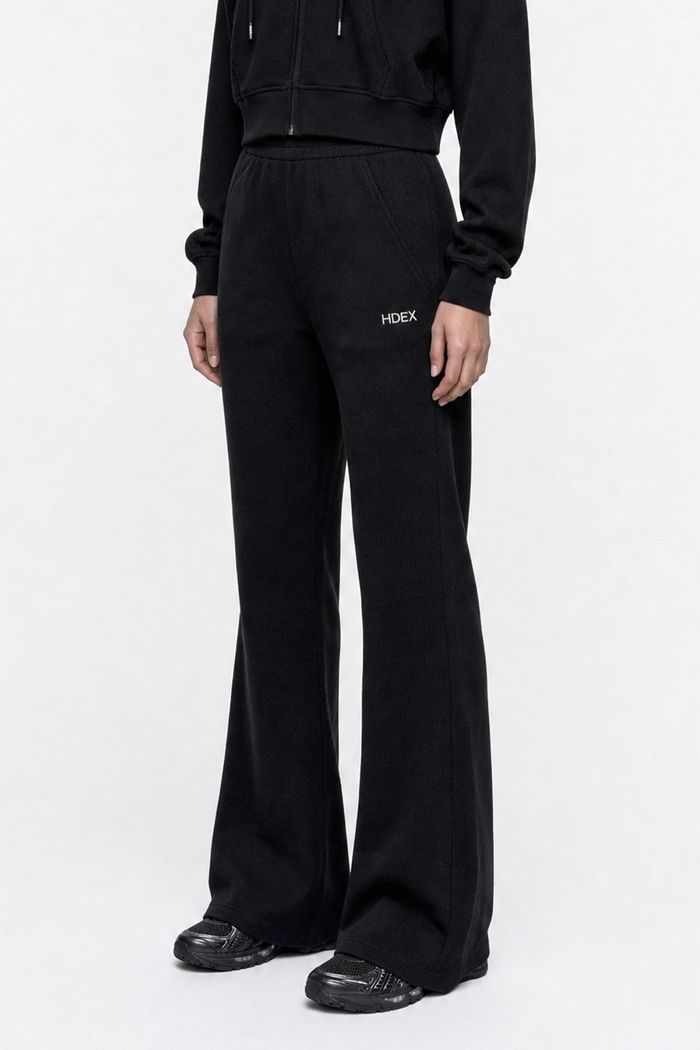 Soft Velour Waffle Bootcut Pants