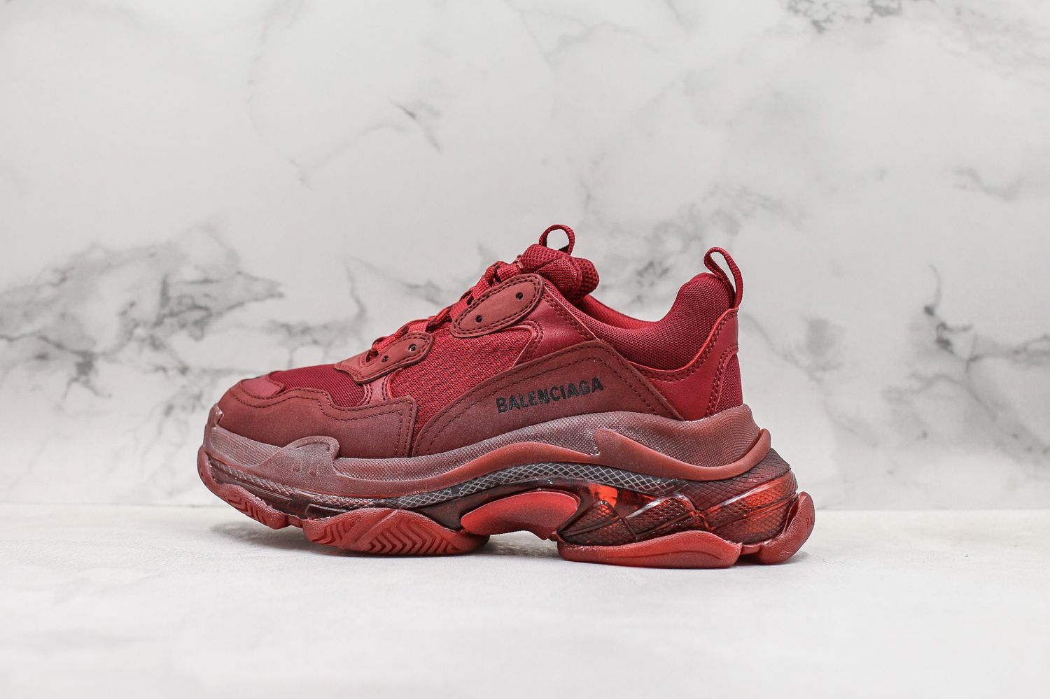 Balenciaga Triple S Burgundy Red