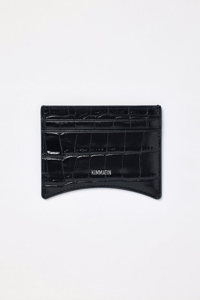 ARCH SHAPE CARD WALLET IN BLACK