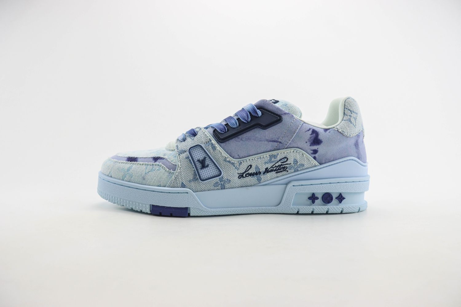 LV Trainers Bleached Monogram Blue Sneaker