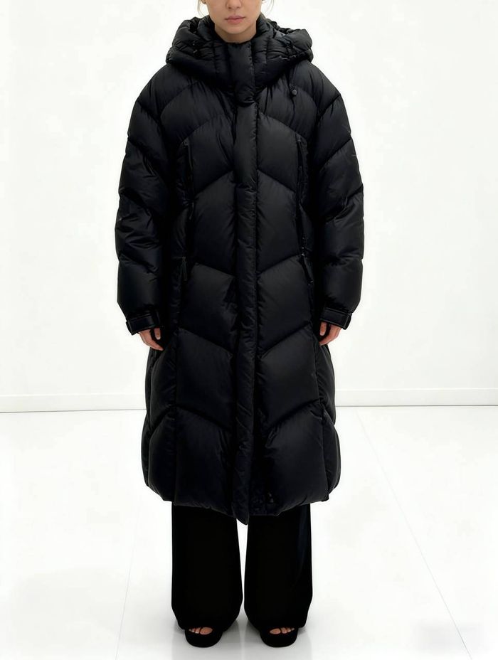 Урт оверсайз 90% галууны сөдөн пальто