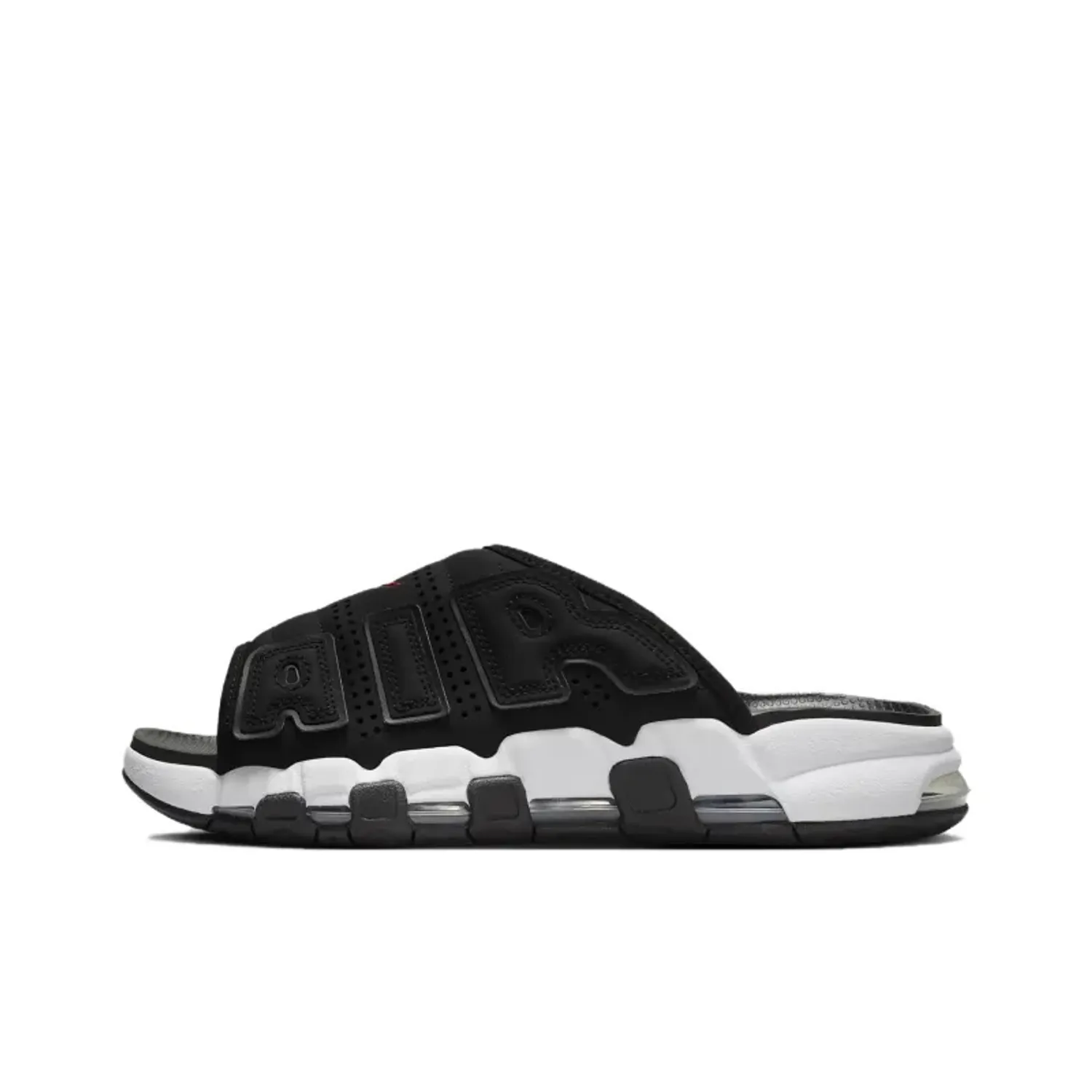 Nike Air More Uptempo Slide Slippers Men BlackTransparentWhite