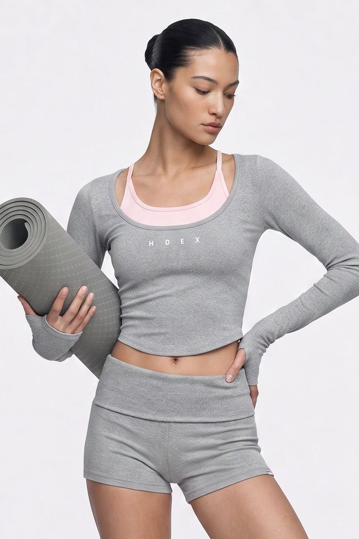 Sophie Layered Long Sleeve Bra Top