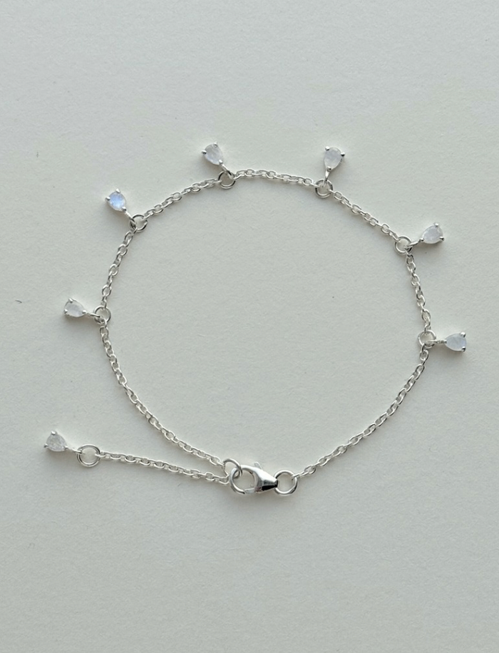 Water drop Moonstone bracelet/ Сарны чулуун бугуйвч