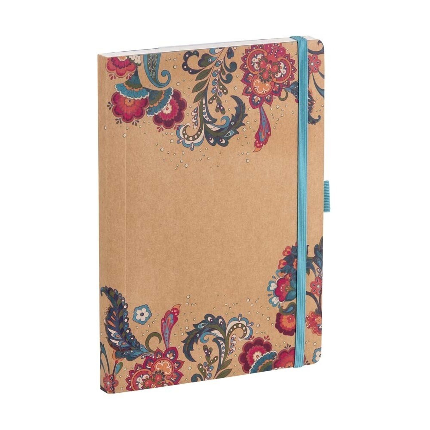 Notebook DIN A5 paisley flowers 