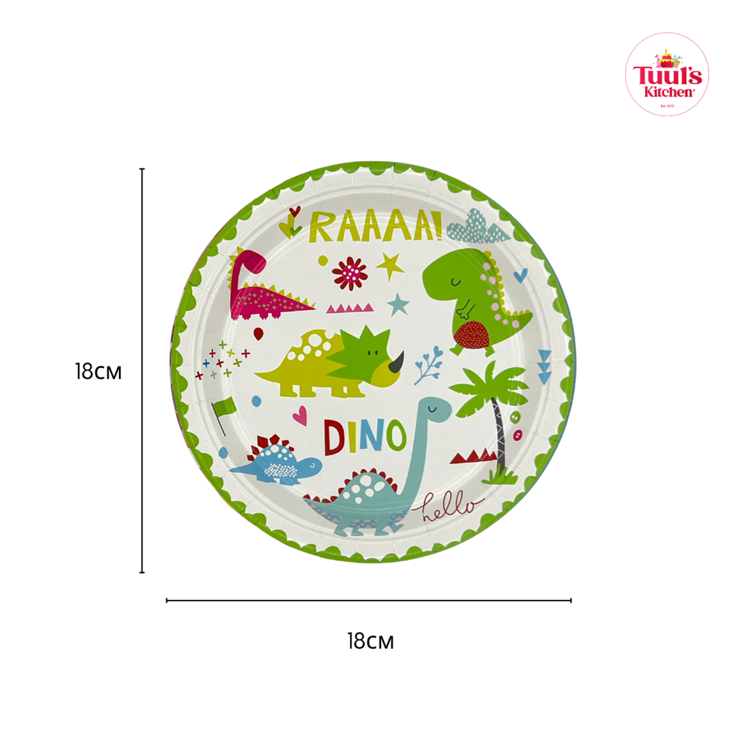 Dino Dinosaur-тай таваг 18cm