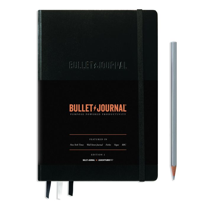 Black, Bullet Journal - Edition 2, Medium (A5), 120 g/m² paper, 206 p., dotted