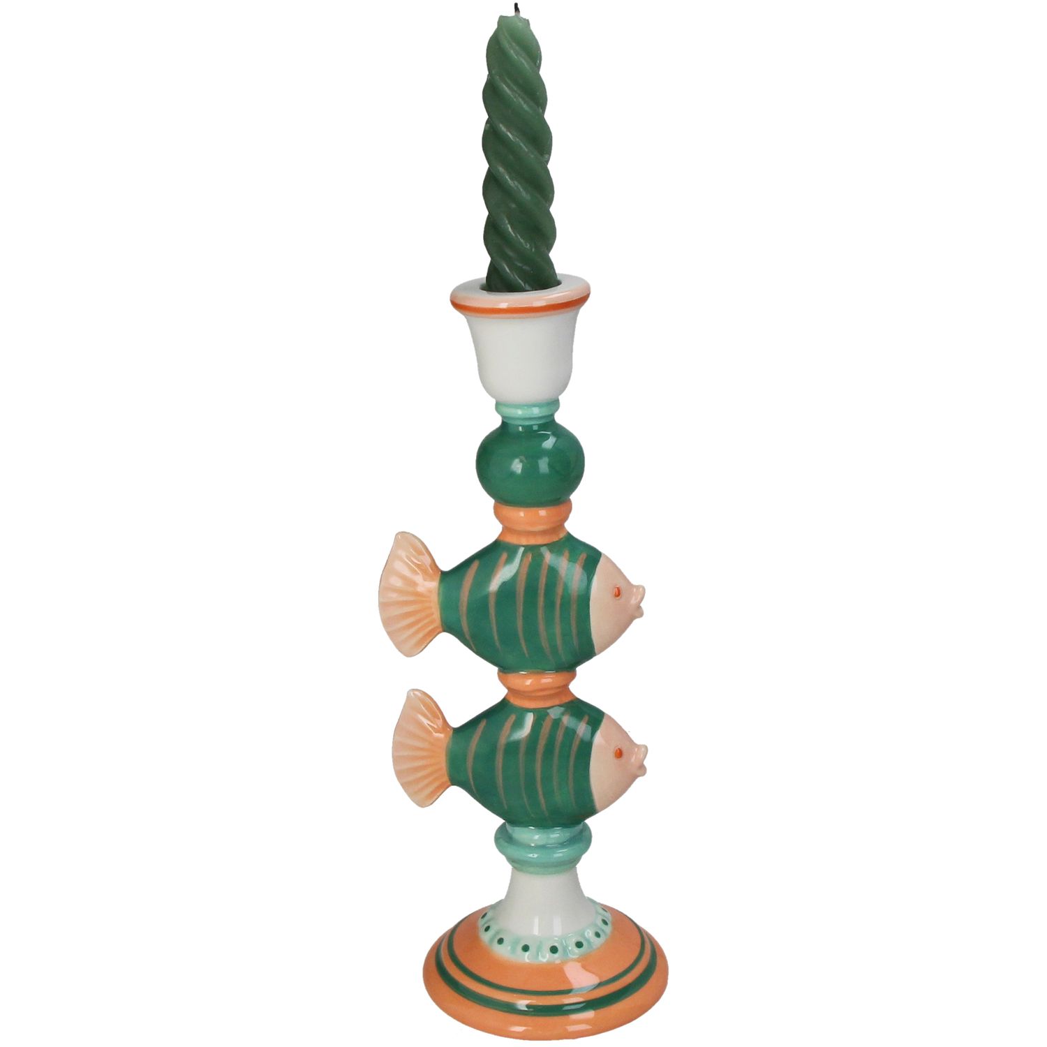 Загасны хэлбэртэй чулуун лааны суурь /ногоон/