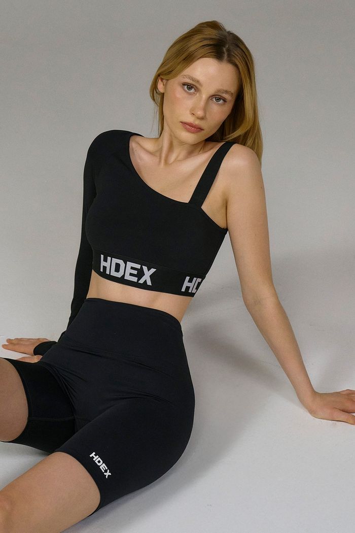 Pro One-Shoulder Crop Long Sleeve