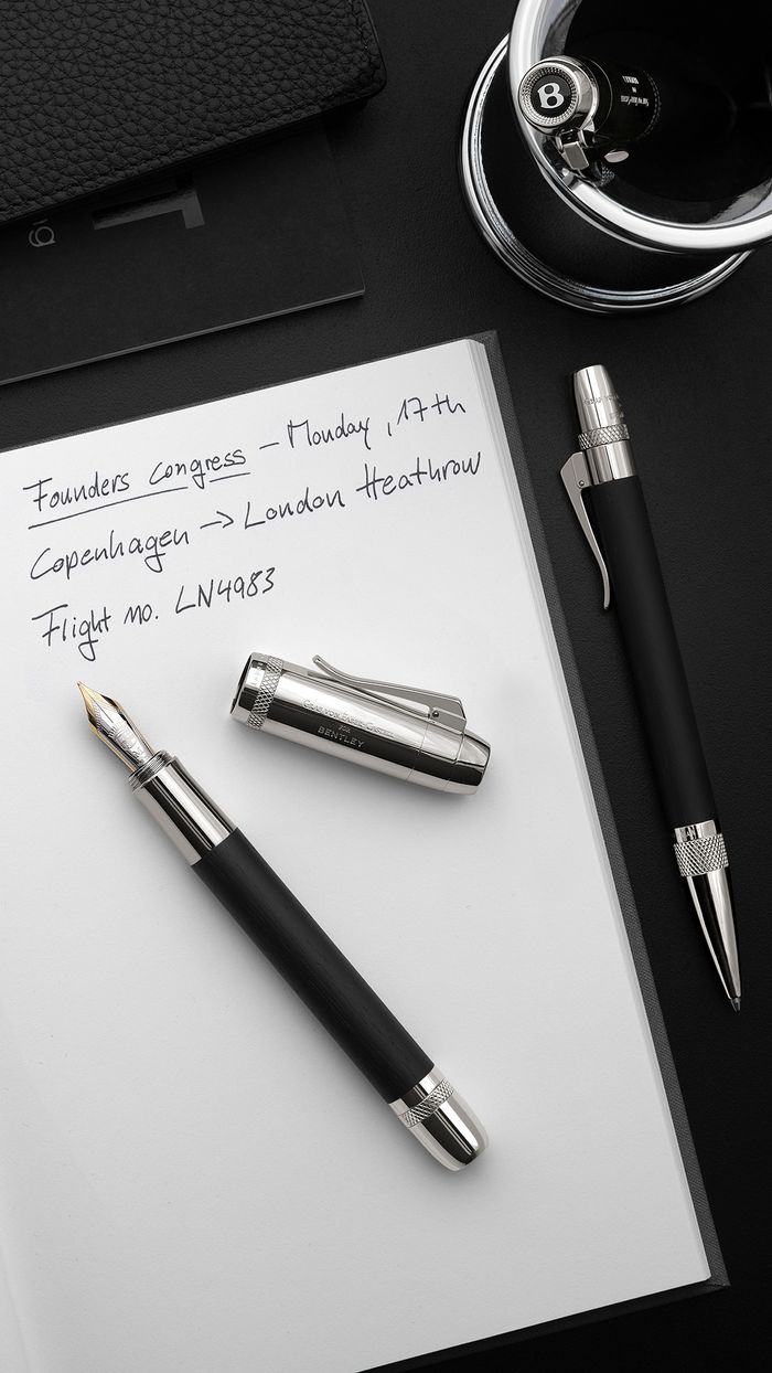 Graf von Faber-Castell Bentley Ebony Fountain Pen Medium Nib 